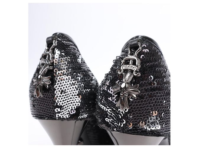 Philipp Plein STARLET Sequin Platform Heel in Size 37 EU - view 9