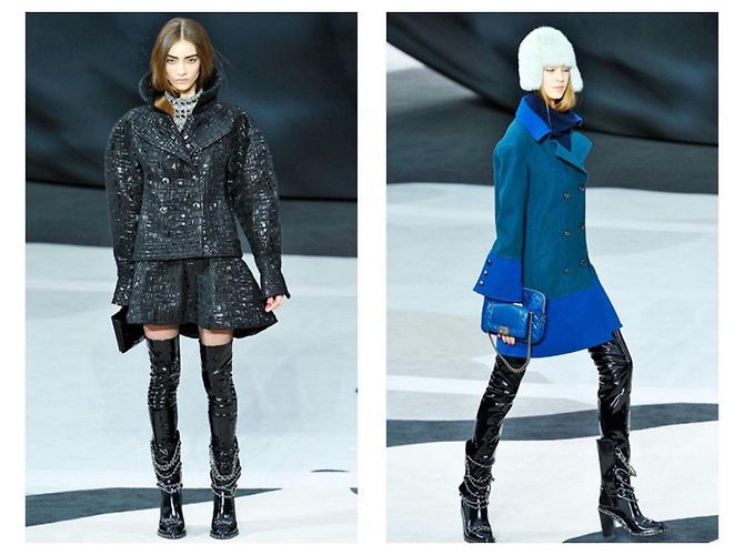 Chanel Botas Obsession con polainas Negro Hardware de plata - vista 13