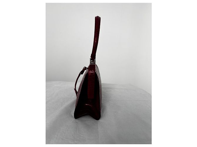 Borsa Prada in pelle di alligatore rossa Rosso - vista 14
