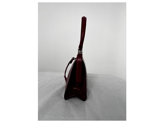Borsa Prada in pelle di alligatore rossa Rosso - vista 15
