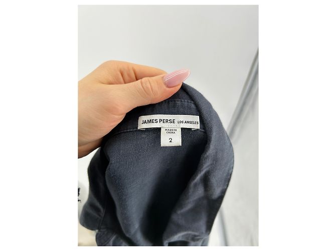 Autre Marque Camisetas James Perse T.US 2 Algodão Azul marinho - vista 5