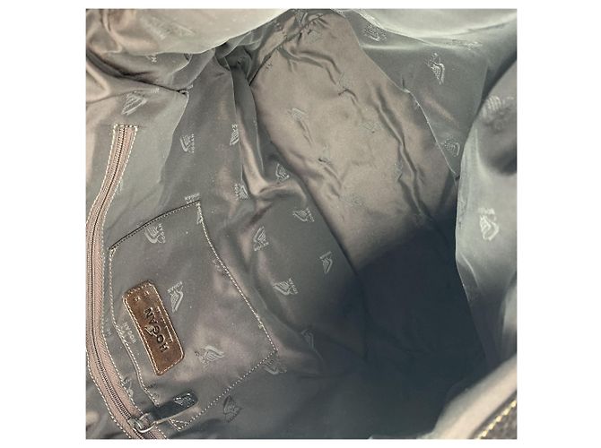 Hogan Sac à main en cuir marron à double poche - vue 5
