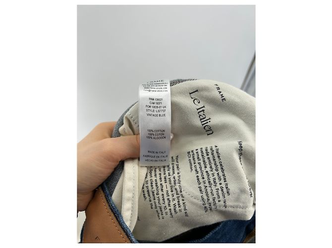 Frame Denim Pantalones FRAME T.International M de algodón Azul - vista 6