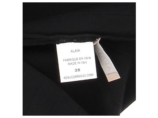 Alaïa ALAIA Tops T.International S Viscosa Negro - vista 6