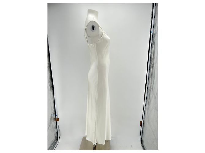 Vestidos ENZA COSTA T.US 1 Seda Branco - vista 3