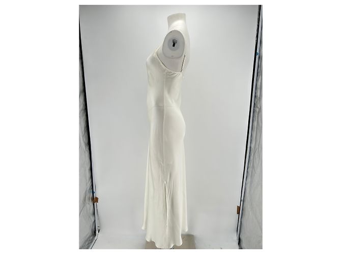 Vestidos ENZA COSTA T.US 1 Seda Branco - vista 4