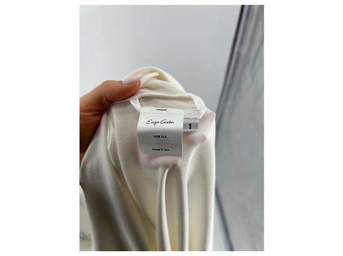 Vestidos ENZA COSTA T.US 1 Seda Branco - vista 8