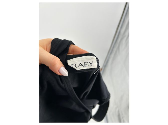 Autre Marque Vestido RAEY T.UK 8 de algodón Negro - vista 5