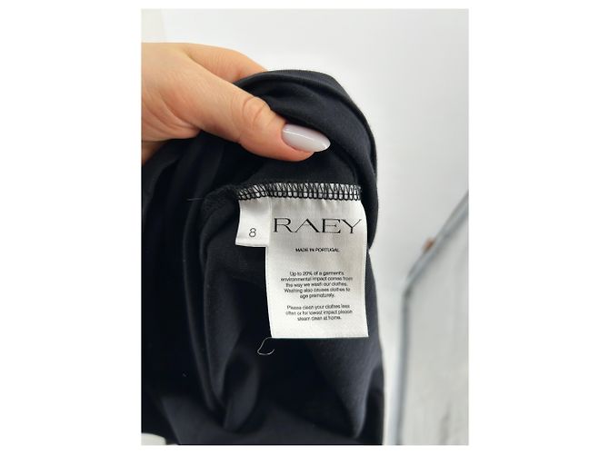 Autre Marque Vestido RAEY T.UK 8 de algodón Negro - vista 6