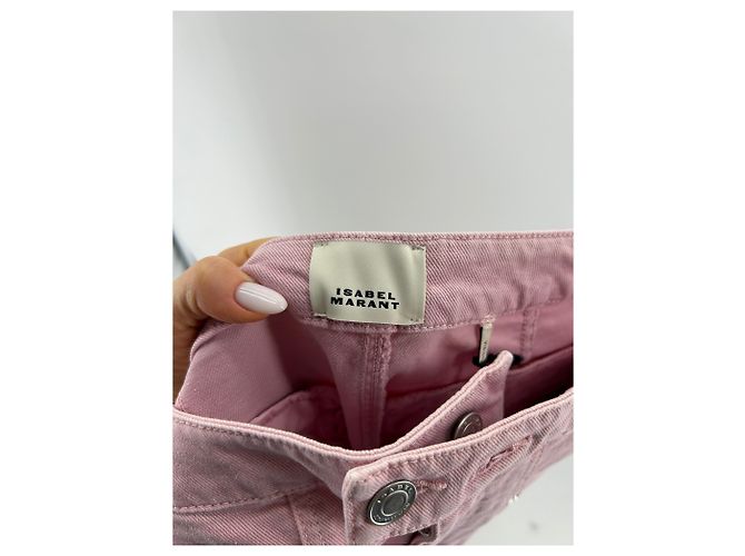 Jeans ISABEL MARANT T.FR 36 Algodón Rosa - vista 4