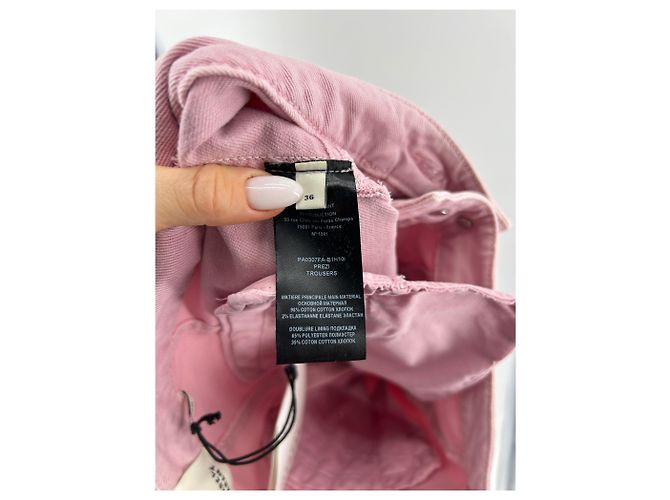 Jeans ISABEL MARANT T.FR 36 Algodón Rosa - vista 5