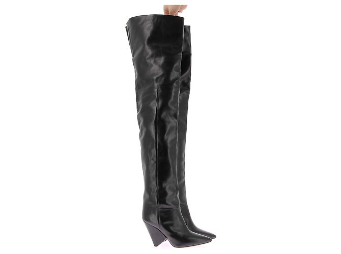 Botas ISABEL MARANT T.EU 38 Cuero Negro - vista 2