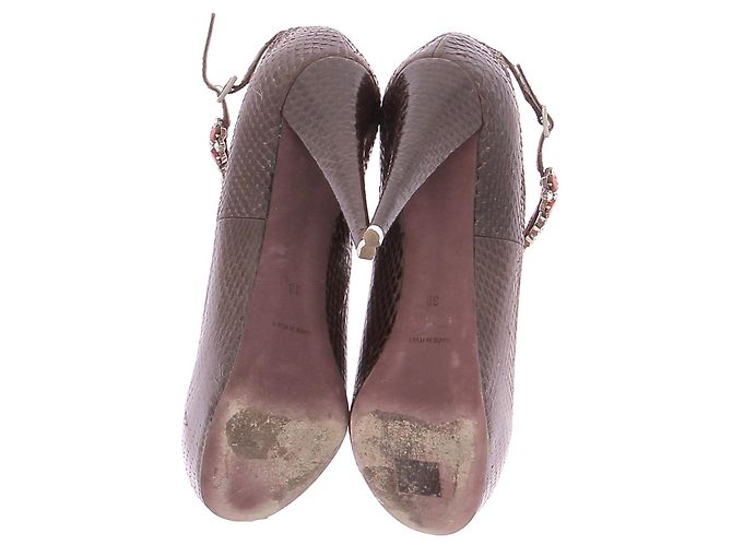 Nina Ricci Absätze T.EU 38 Leder Braun - Ansicht 7