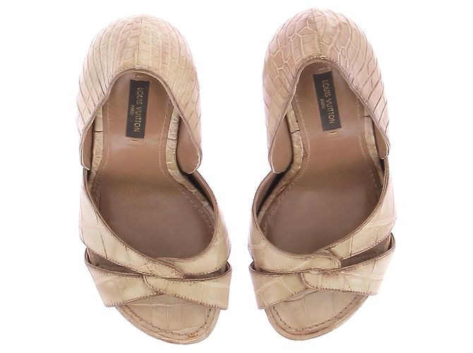 Louis Vuitton Absätze T.EU 38 Leder Beige - Ansicht 6