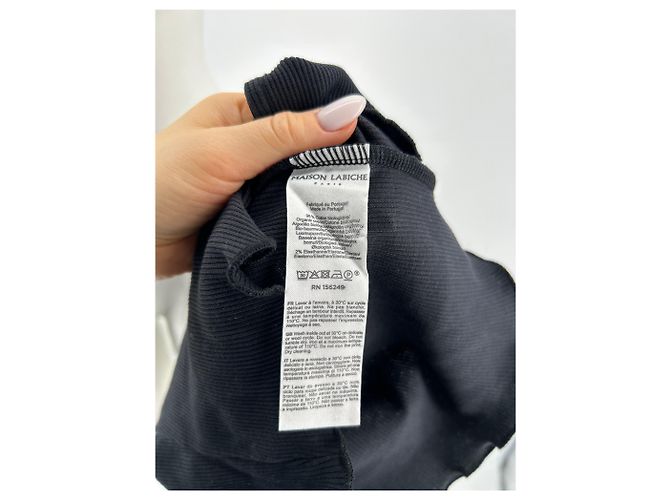 Autre Marque MAISON LABICHE Tops T.Internacional XS Algodón Negro - vista 6