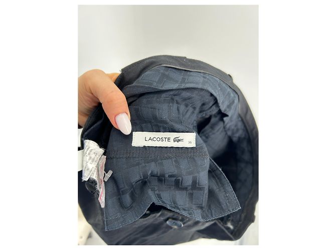 LACOSTE Pantalones T.FR 36 Algodón Negro - vista 3