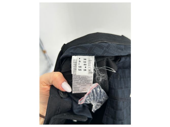 LACOSTE Pantalones T.FR 36 Algodón Negro - vista 4