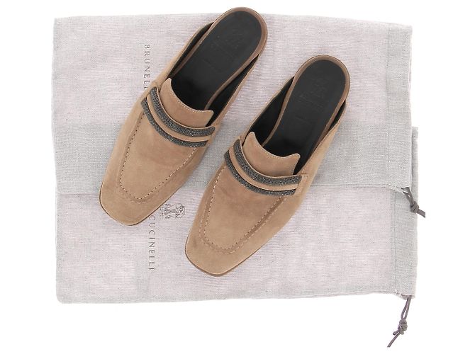 Mule e zoccoli Brunello Cucinelli T.EU 38 in suede - vista 8