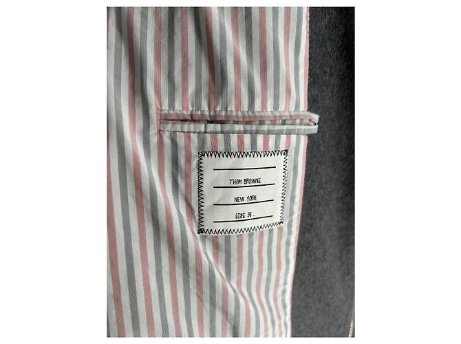 Abrigos Thom Browne T.FR 38 Cachemira Gris - vista 6