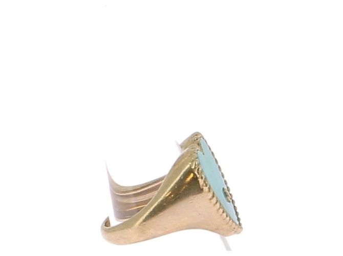 Anello Yvonne Leon T.MM 45 in oro giallo Turchese - vista 4