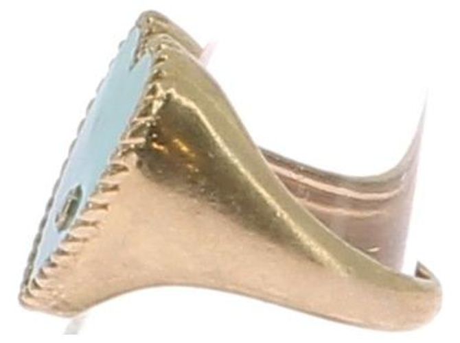 Anello Yvonne Leon T.MM 45 in oro giallo Turchese - vista 5