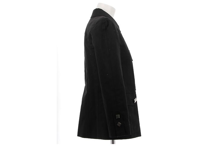 Chaquetas LOUIS VUITTON T.FR 36 Algodón Negro - vista 3