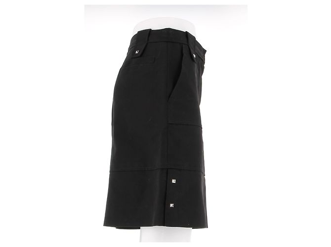 FALDA LOUIS VUITTON T.FR 36 Algodón Negro - vista 3