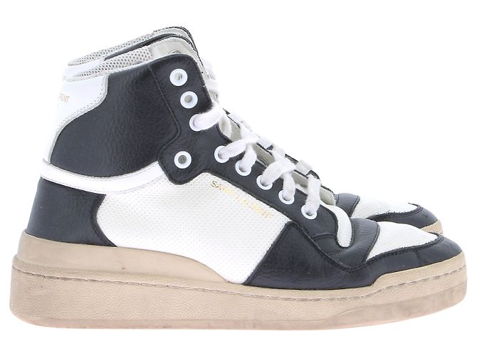 Sneakers SAINT LAURENT T.EU 37.5 Pelle Bianco - vista 2