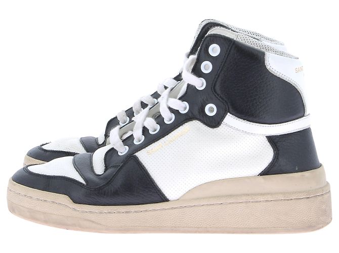 Sneakers SAINT LAURENT T.EU 37.5 Pelle Bianco - vista 3