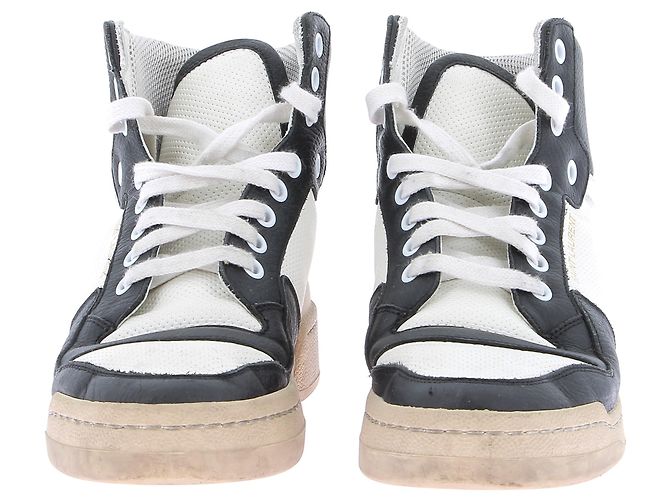 Sneakers SAINT LAURENT T.EU 37.5 Pelle Bianco - vista 4