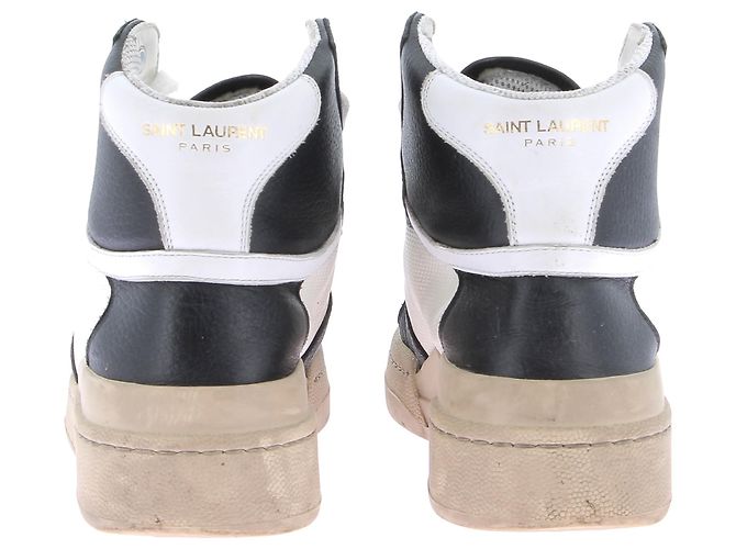 Sneakers SAINT LAURENT T.EU 37.5 Pelle Bianco - vista 5
