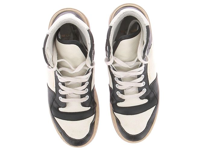 Sneakers SAINT LAURENT T.EU 37.5 Pelle Bianco - vista 6