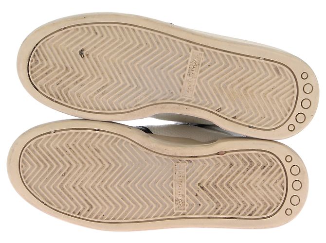 Sneakers SAINT LAURENT T.EU 37.5 Pelle Bianco - vista 7