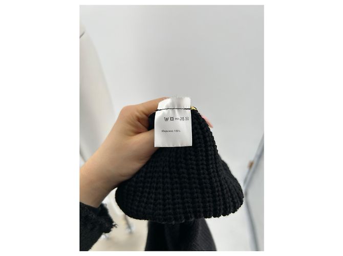 Autre Marque Unsignierte Strickwaren T.International XS Wolle Schwarz - Ansicht 6