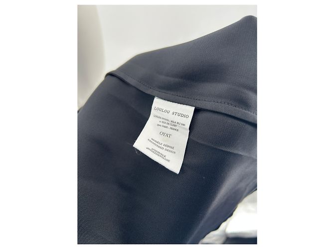 Autre Marque Chaquetas Loulou studio T.International XL de seda Negro - vista 6
