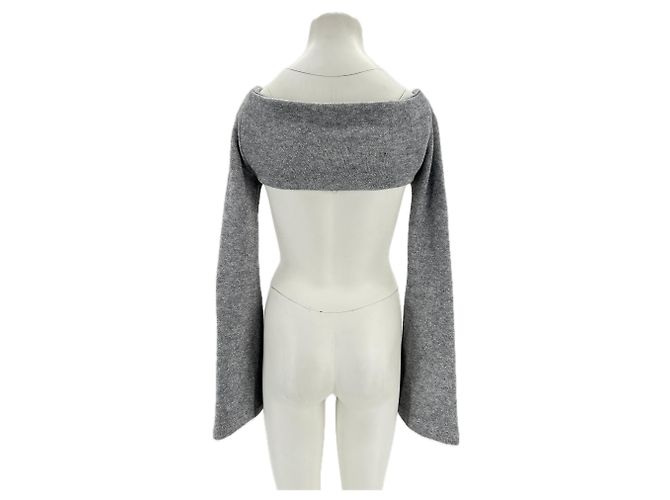 Autre Marque Non Signé / Unsigned knitwear T.IT 40 Viscose Grey - view 2