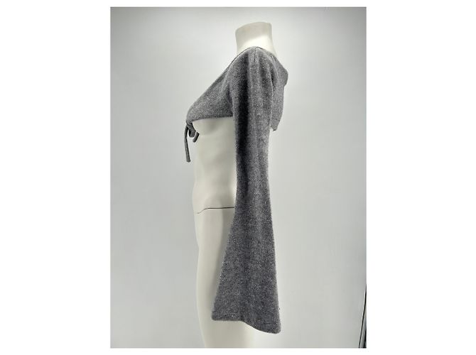 Autre Marque Non Signé / Unsigned knitwear T.IT 40 Viscose Grey - view 4