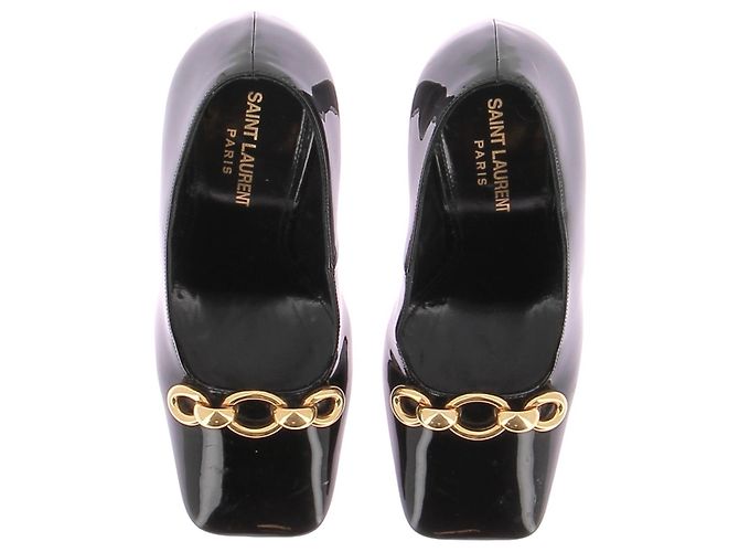 Tacchi Saint Laurent T.EU 37 Pelle verniciata Nero - vista 6