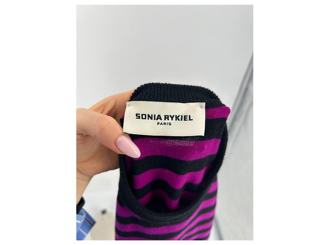 Sonia Rykiel Strickwaren T.International S Wolle Lila - Ansicht 5