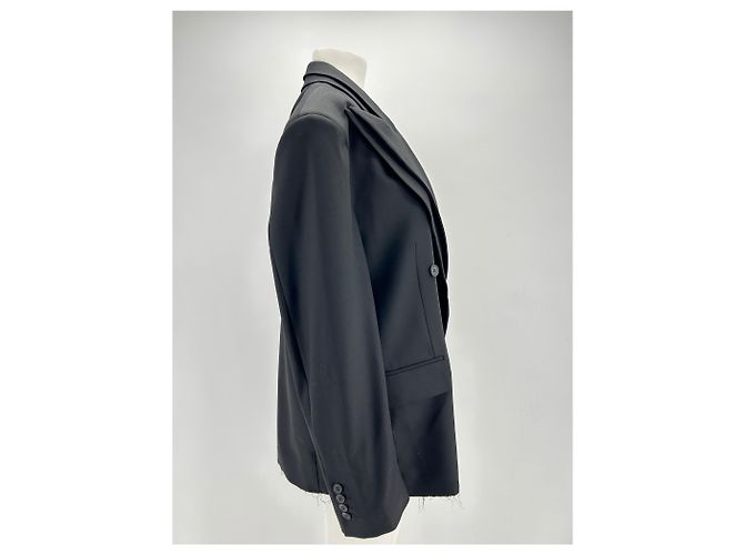 Autre Marque Non Signé / Unsigned jackets T.International M Wool Black - view 3