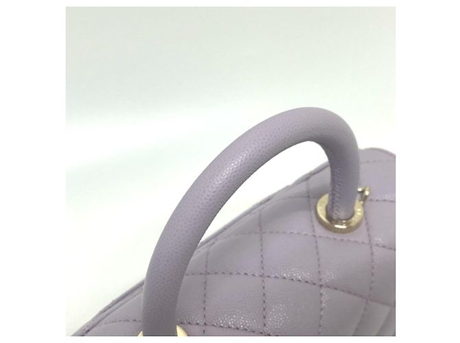 Borsa Chanel A92990 Matelassé Coco Handle Porpora - vista 12