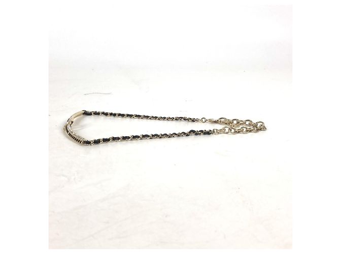 Collana choker con strass Chanel Nero D'oro - vista 10