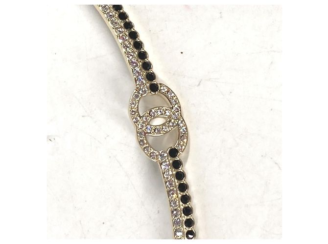 Collana choker con strass Chanel Nero D'oro - vista 8