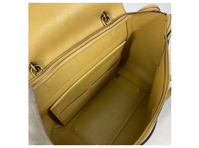 Céline Borsa a spalla in pelle gialla Celine Giallo - vista 14