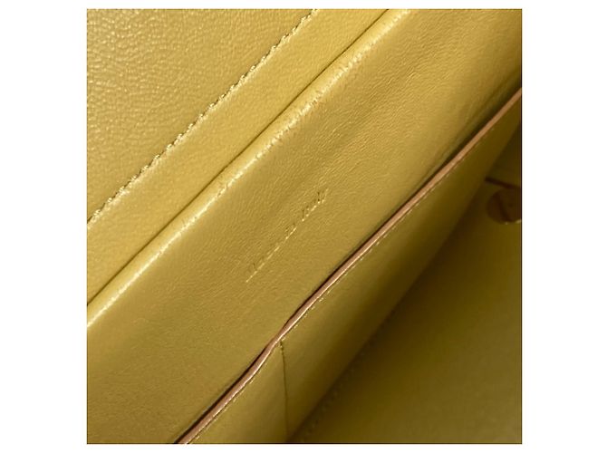 Céline Borsa a spalla in pelle gialla Celine Giallo - vista 15