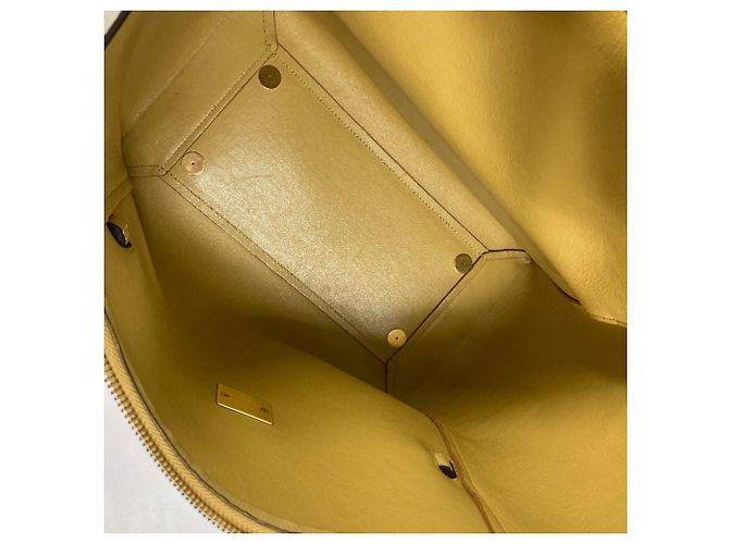 Céline Borsa a spalla in pelle gialla Celine Giallo - vista 17