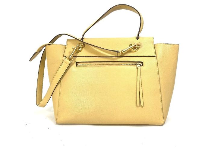 Céline Borsa a spalla in pelle gialla Celine Giallo - vista 2