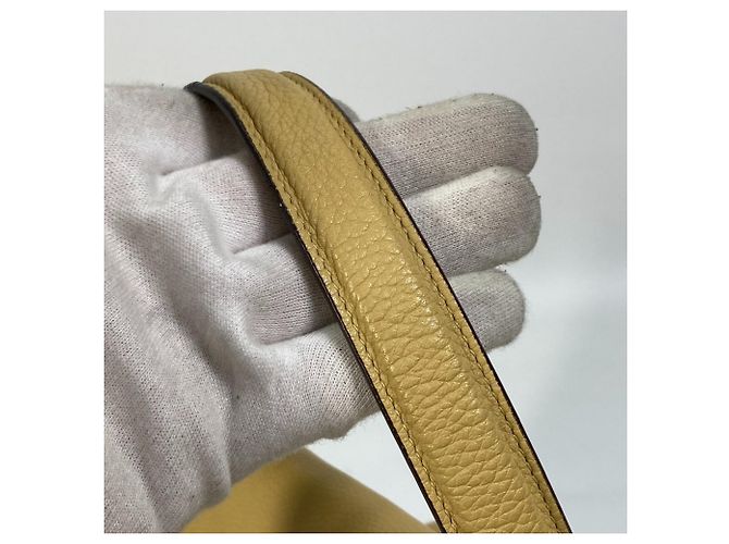 Céline Borsa a spalla in pelle gialla Celine Giallo - vista 8