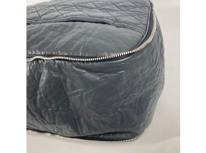Chanel schwarze beschichtete Canvas Boston Tasche - Ansicht 5