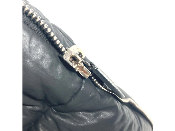 Chanel schwarze beschichtete Canvas Boston Tasche - Ansicht 9